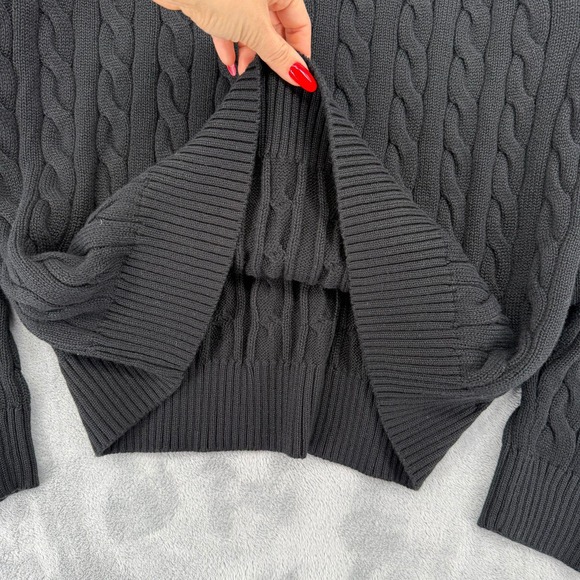 Polo Ralph Lauren Men's Big & Tall Cable-Knit Cotton Sweater Black Size XXL - Picture 12 of 12